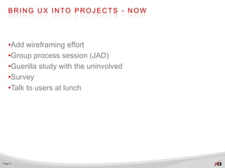 Selling UX in Your Organization - Stir Trek 2012