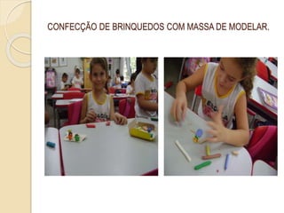 CONFECÇÃO DE BRINQUEDOS COM MASSA DE MODELAR.
 