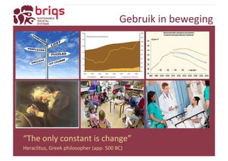 Gebruik 
in 
beweging 
“The 
only 
constant 
is 
change” 
Heraclitus, 
Greek 
philosopher 
(app. 
500 
BC) 
 