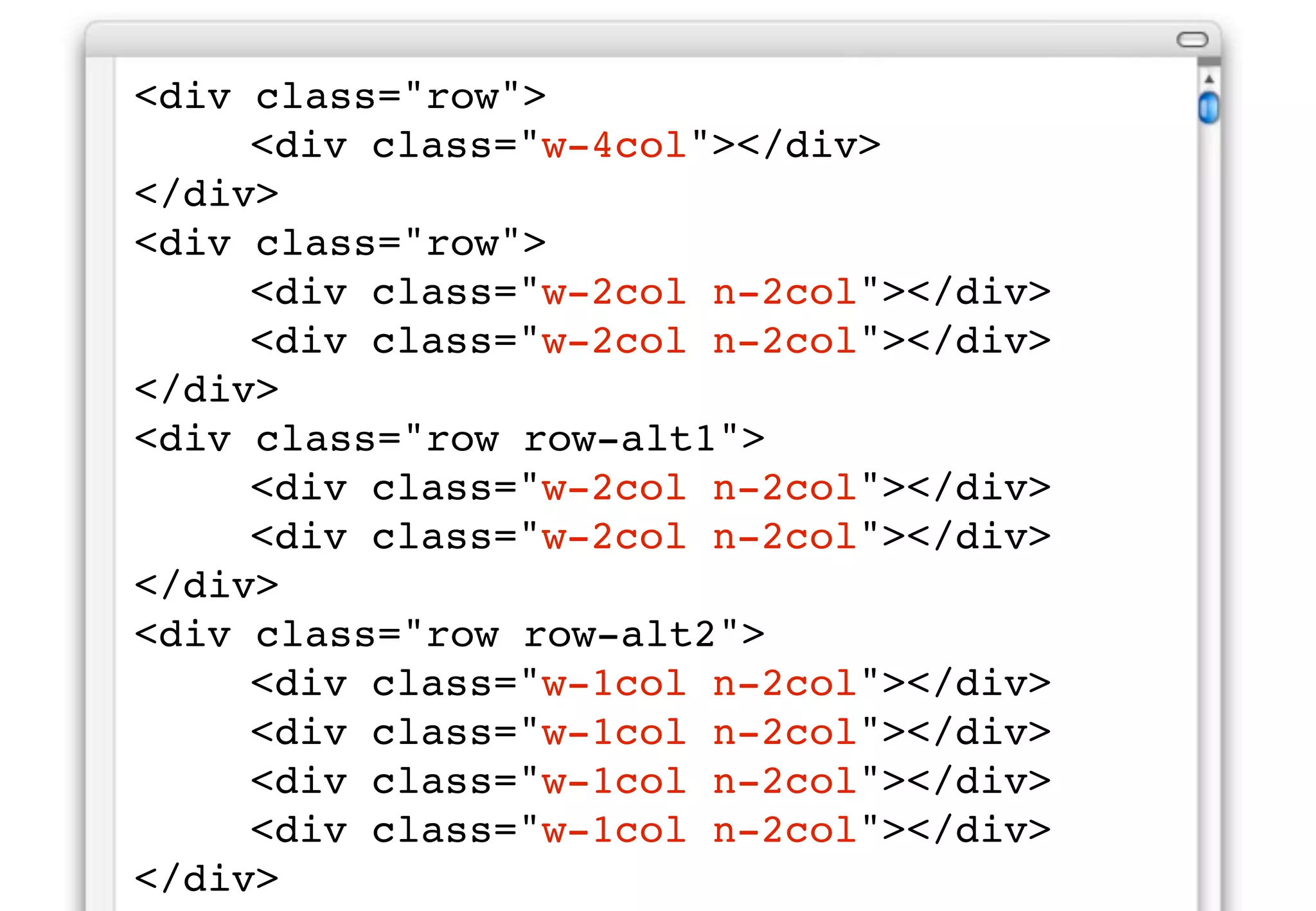 Control!
With these two simple grids, we
can control complicated layouts -
both wide and narrow.
 