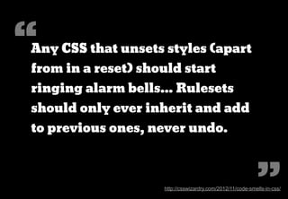 Let’s use an example of our “row”
 class. What if we added some
 padding to this rule?


.row {
!   clear: left;
!   overflow: hidden;
!   padding: 20px 0;
}
 