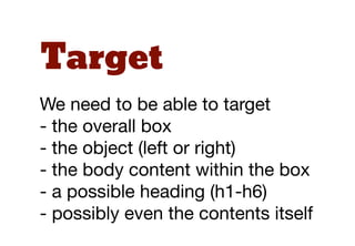 box
                     box body
                    This is a heading heading
                                   box
      box feature
                    Lorem ipsum dolor sit amet consect etuer
                    adipi scing elit sed diam nonummy nibh
                                                box content
                    euismod tinunt ut laoreet dolore magna
                    aliquam erat volut.
 