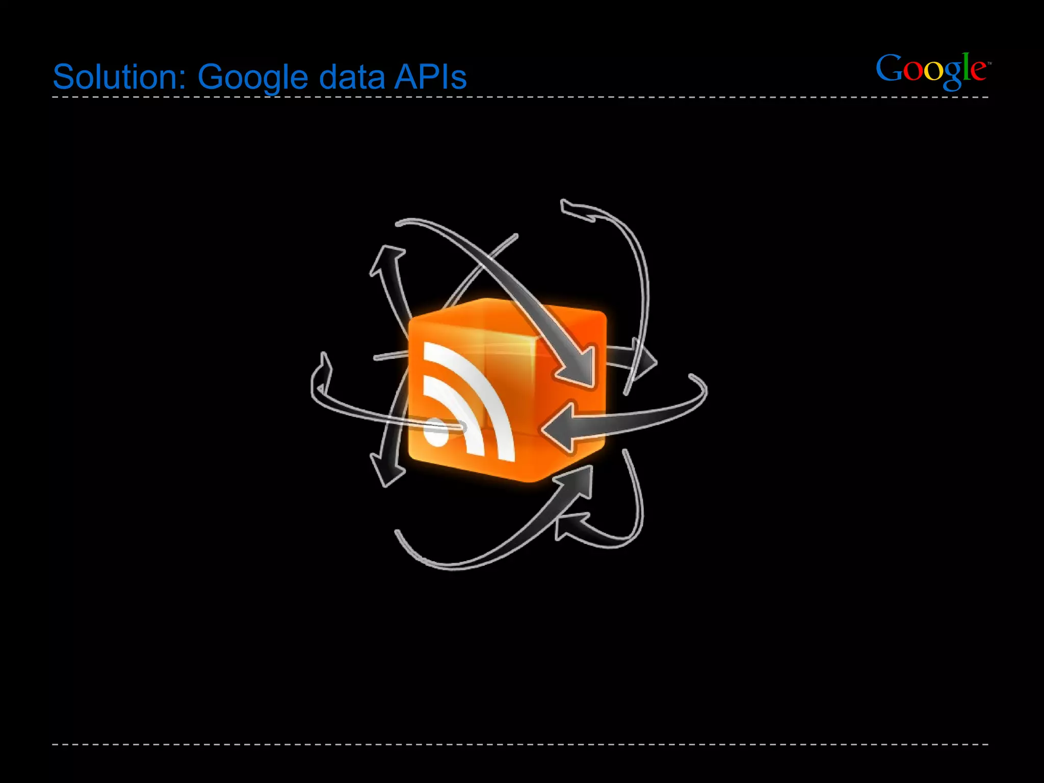Solution: Google data APIs 