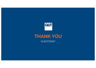 HiQ – QUT	App
THANK YOU
QUESTIONS?
 