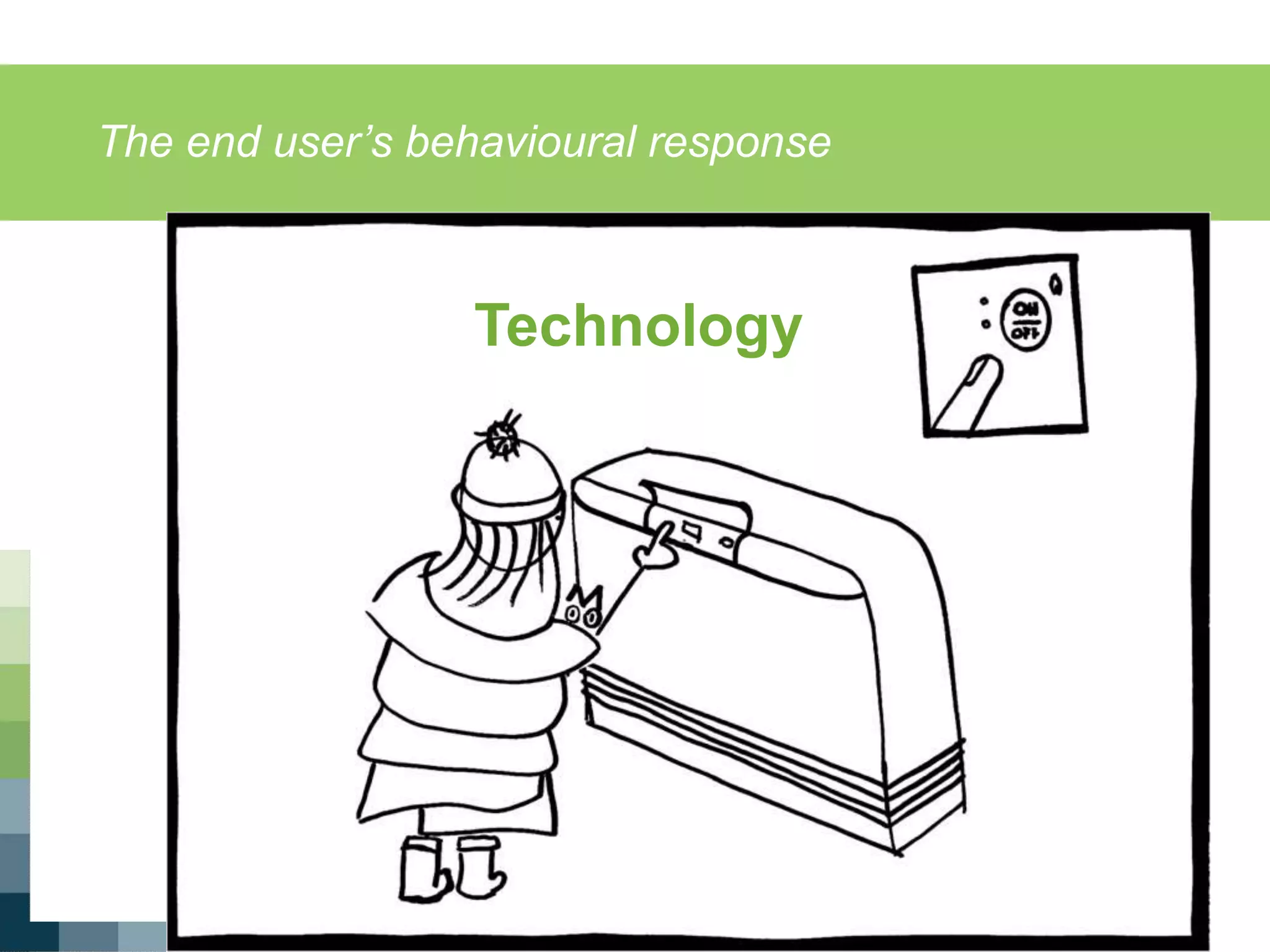 The end user’s behavioural response
For more information, visit www.ieadsm.org
Technology
 