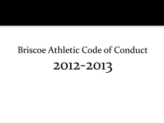 Briscoe athletics parent information | PPT