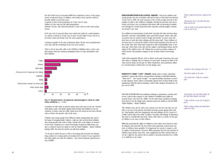 For the fourth year in succession BRIS has conducted a survey of the perpe-                   DRUG/SUBSTANCE/ALCOHOL ABUSE. Calls from children and                             “Mum's soiled herself and is lying on the
                                               trators of physical abuse of children, and results reveal a picture which is                  young people who live in families affected by abuse of this kind increased by     floor…”
                                               broadly similar to previous years:                                                            12 per cent in 1999, the same amount as the overall average increase in the
                                                                                                                                                                                                                               “My parents say it's my fault that they
                                               A parent is cited as the perpetrator in 74 per cent of cases.                                 number of calls to the Children's Helpline. During the previous year the in-
                                                                                                                                                                                                                               drink and hit me.”
                                               Fathers (41 per cent) are the chief perpetrators.                                             crease was 26 per cent, an indicator that these calls are growing in number
                                               Mothers (19 per cent) and both parents (14 per cent) are also active perpe-                   even though the overall proportion they represent remains largely constant        “I got so drunk at the spring festival that
                                               trators.                                                                                      (at around 5 per cent).                                                           it was no fun at all…”

                                               In 61 per cent of cases the abuse was carried out solely by a male perpetra-                  For children in environments of this kind, everyday life often involves aban-
                                               tor, and by a female in 23 per cent of cases. In just under 16 per cent of ca-                donment, excessive responsibility and a good deal anxiety. Many calls refer
                                               ses both a male and female were the active perpetrators.                                      to parents who are abusers both of drugs and alcohol. In some cases chil-
                                                                                                                                             dren have to look after their siblings and the home itself. These children of-
                                               Looking at gender in all cases of physical abuse, 66 per cent of perpetrators                 ten learn how to conceal the reality of their home situation from the rest of
                                               were men and the remaining 34 per cent were women.                                            the world. They have often been required to take responsibility from a very
                                                                                                                                             early age. Often these cases also involve neglect, psychological abuse and be-
                                               Thus it can be seen that calls to the Children's Helpline show a more com-                    atings of the children who call. Taking into account secondary subjects of
                                               plex picture than the common assumption that it is only men/fathers who                       calls received, this problem category is one of those which is increasing
                                               beat children.                                                                                most.

                                                                                                                                             Calls relate primarily (69 per cent) to abuse on the part of parents, but some
                                     Father                                                                                                  also relate to siblings who are abusers of some kind. Around one ﬁfth of all
                                                                                                                                             cases involve abuse on the part of callers themselves, and sometimes callers
                                    Mother                                                                                                   are worried about a friend who is in the danger zone.
                                Both adults
                                                                                                                                                                                                                               “So what is the meaning of life then…?”
     Known person of equal age (not sibling)
                                                                                                                                             IDENTITY AND “LIFE” ISSUES chieﬂy relate to basic existential                     “My mum's going to die soon…”
                                 Stepfather                                                                                                  problems, various life choices and questions relating to individual identity.
                                                                                                                                                                                                                               “I'm scared that I might be a psycho-
                                                                                                                                             “Who am I?” “Am I good enough?” are typical problem questions covered
                                     Sibling                                                                                                                                                                                   path…”
                                                                                                                                             in this category. Some callers occasionally express more serious kinds of dis-
       Teacher/other member of school staff                                                                                                  satisfaction with life and its meaning. Calls in this category decreased by 14
                                                                                                                                             per cent in 1999.
                         Other known adult

                                    Others
                                                                                                                                             DIVORCE PROBLEMS and problems relating to separations, custody and                “Dad fancies men and Mum drinks all
                                                                                                                                             access. Calls in this category to the Children's Helpline have fallen by          the time.Who should I live with?”
                                                                                                                                             around 50 per cent since the 1980s. On the other hand, problems resulting
                                               Fig. 5. Perpetrators of physical abuse/neglect cited in calls                                                                                                                   “I hide at Mum's to get out of going to
                                                                                                                                             from divorce are the single most common reason for adults to call the BRIS
                                               from children (n = 1,432)                                                                                                                                                       Dad's…”
                                                                                                                                             Adult Helpline - About Children.
                                               A number of calls relate to parents under stress who start to hit out. Alcohol                                                                                                  “Mum's always getting new boyfriends. I
                                                                                                                                             The children who call are often very anxious over the fact that they are not      really miss Dad…”
                                               often plays a part, and abuse against both women and children is not un-
                                                                                                                                             able to see one of the parents and about moving around against their will,
                                               common. In many cases the caller relates how the social services have elected
                                                                                                                                             etc. Step families with new stepparents and step siblings can be a source of
                                               only to believe the parents' side of the story.
                                                                                                                                             conﬂict which affects the child. Conﬂicts of loyalty and feelings of alienation
                                                                                                                                             also lead to considerable insecurity. Many calls relate to a desire on the part
                                               Children and young people from different ethnic backgrounds also call in
                                                                                                                                             of children to see more of their fathers.
                                               the hope of escaping family violence. Calls are also received from children
                                               and young people who want to help a friend who is the subject of violence
                                                                                                                                             BRIS has promoted the rights of children to have their views heard in custo-
                                               in the home. Suspicions or certain knowledge of physical child abuse was
                                                                                                                                             dy disputes and welcomes the law which seeks primarily to grant joint cus-
                                               also a common reason for adults to call the Adult Helpline - About Children
                                                                                                                                             tody of children where possible. It is important for society to respect a chil-
                                               during 1999. (See also the section on calls from adults).
                                                                                                                                             d's rights to both parents. However, BRIS maintains that the best interests of
                                                                                                                                             children must always come ﬁrst, and a judgement for joint custody must ne-
                                               “In an age in which the pace of life is increasing and networks are diminis-
                                                                                                                                             ver be a right for any parent who is unable to provide protection for a child
                                               hing, parents are coming under increasing levels of stress. In our experience
                                                                                                                                             or to fulﬁl his or her needs.
                                               this often spills over onto the children,” says Göran Harnesk, general secre-
                                               tary of BRIS.




16                                                                                      B R I S R E P O RT • C A L L S M A D E I N 1 9 9 9   B R I S R E P O RT • C A L L S M A D E I N 1 9 9 9                                                                          17
 