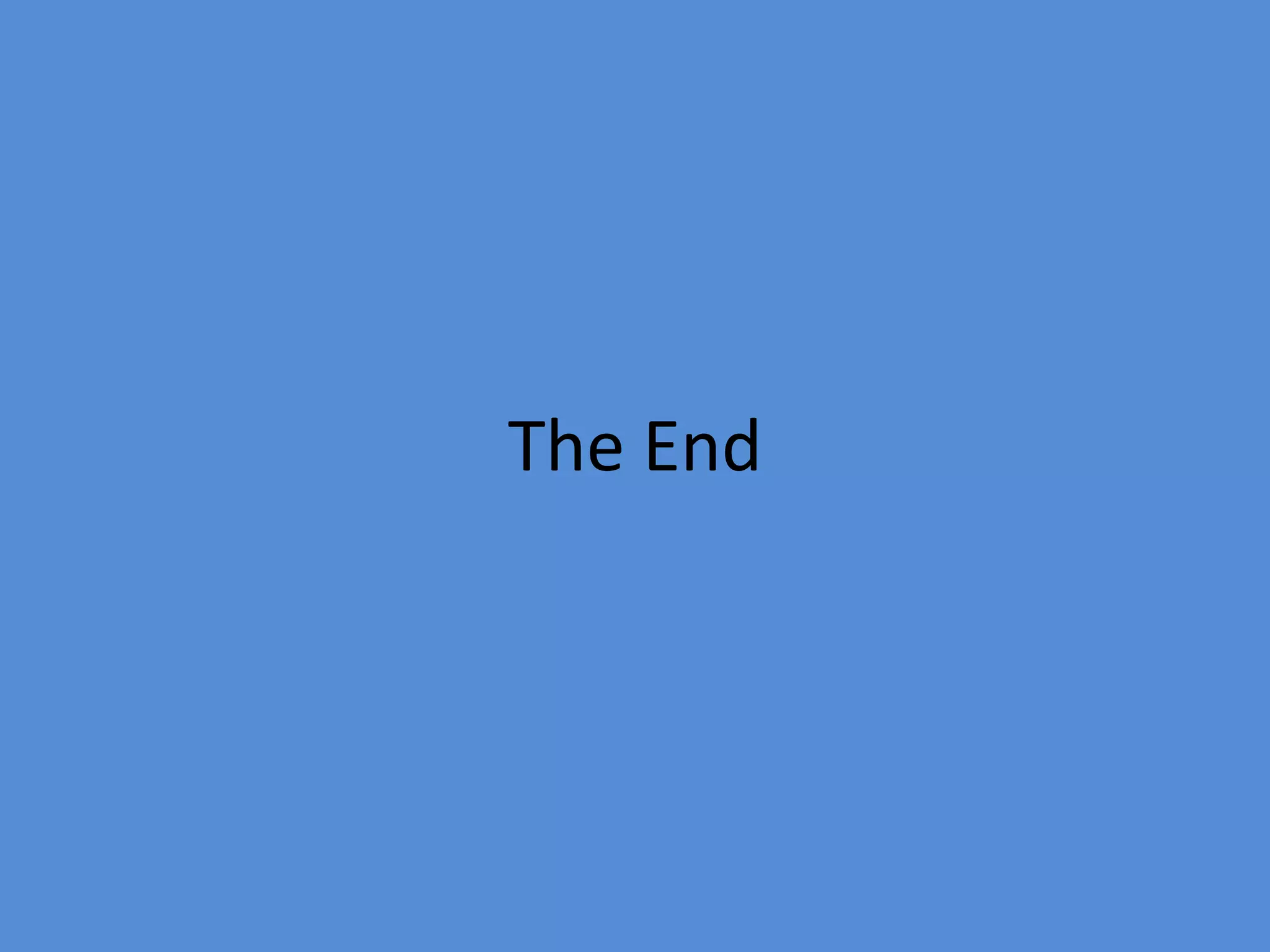 The End
