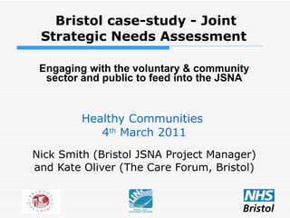 Bristol case study - joint strategic needs assessment
