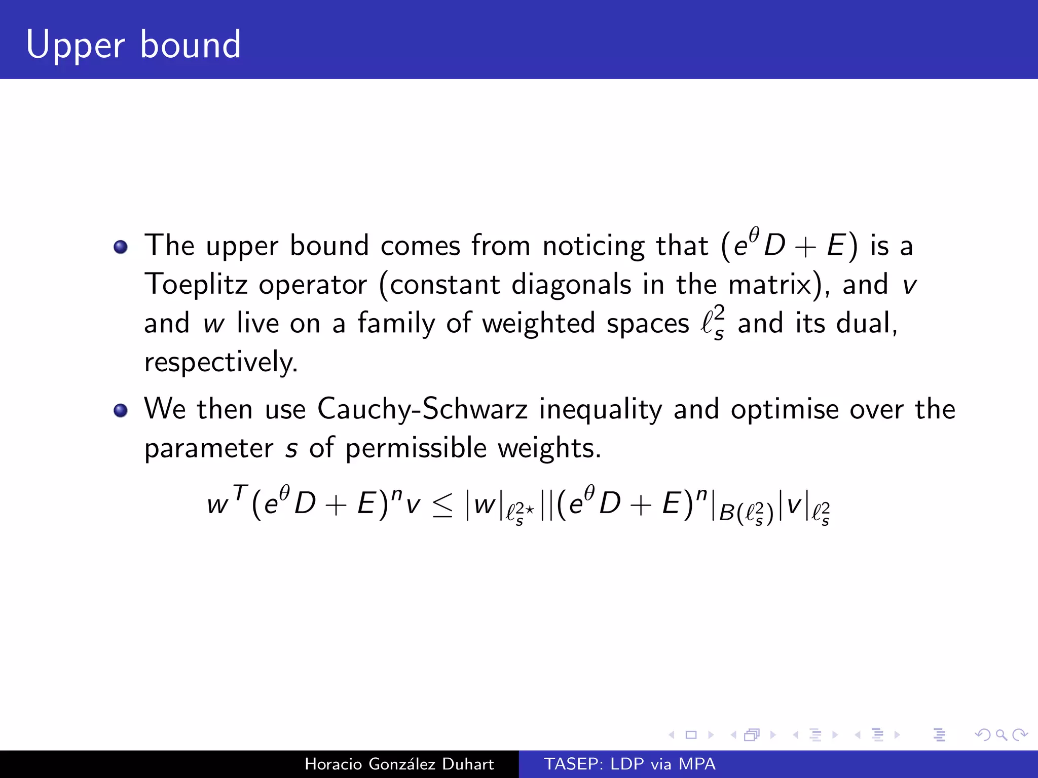 Large deviations 
We now want to  