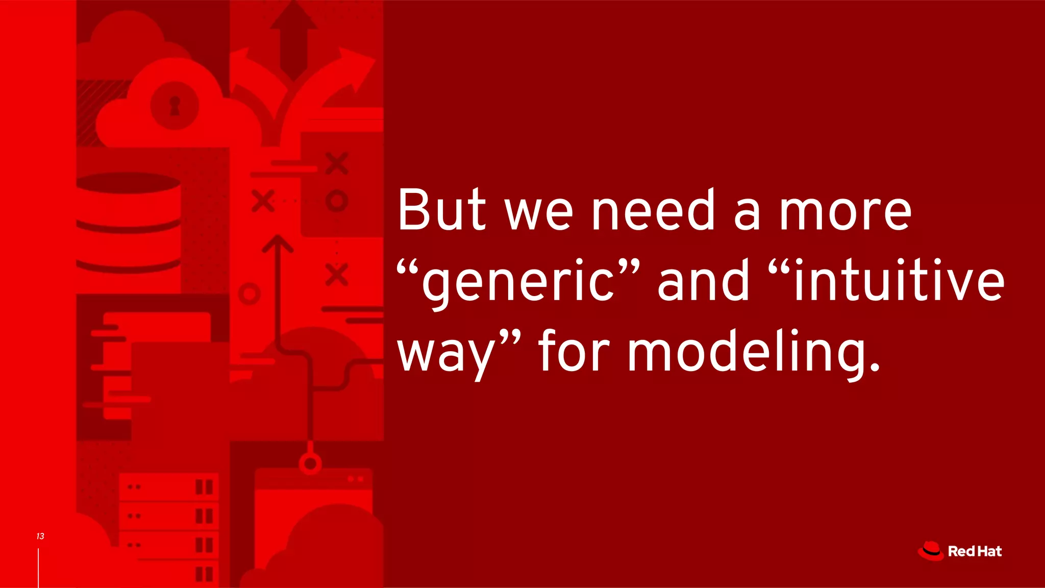 13
But we need a more
“generic” and “intuitive
way” for modeling.
 