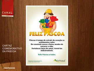 >CAMPANHAS CARTAZ COMEMORATIVO DA PÁSCOA 