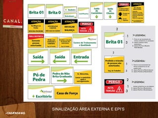 >CAMPANHAS SINALIZAÇÃO ÁREA EXTERNA E EPI’S 