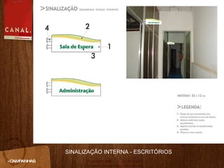 >CAMPANHAS SINALIZAÇÃO INTERNA - ESCRITÓRIOS 