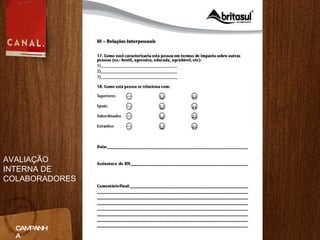 CAMPANHA AVALIAÇÃO INTERNA DE COLABORADORES 