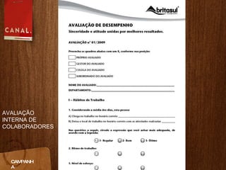 CAMPANHA AVALIAÇÃO INTERNA DE COLABORADORES 
