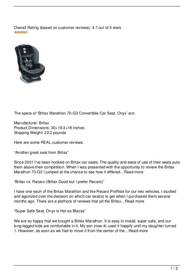 britax car seat marathon 70 g3