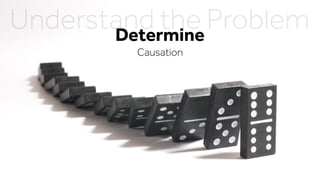 Determine
Causation
Understand the Problem
 