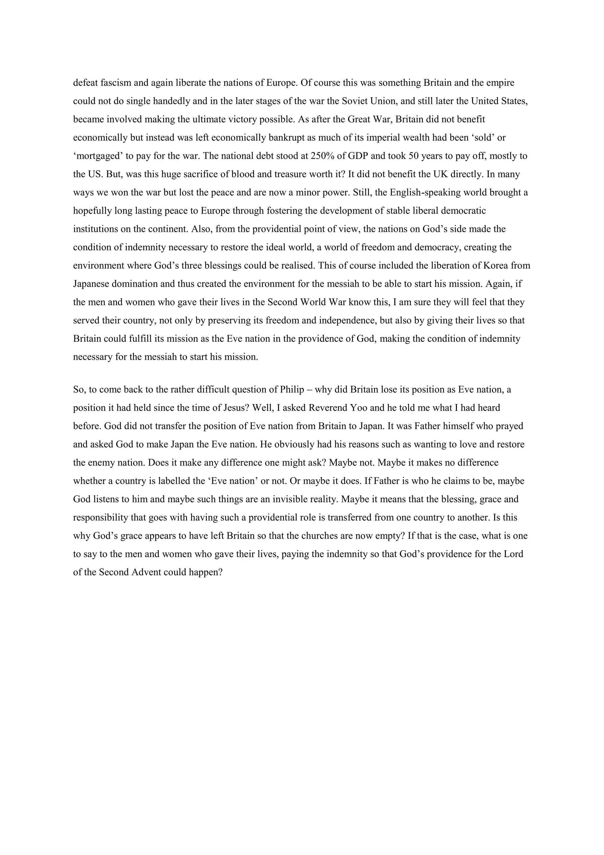 Britain and Korea in the providence