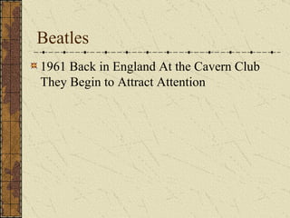 Beatles 1961 Back in England At the Cavern Club They Begin to Attract Attention 