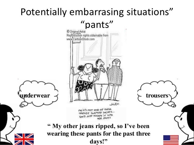 Resultado de imagen de pants british and american english