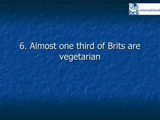 6. Almost one third of Brits are vegetarian 