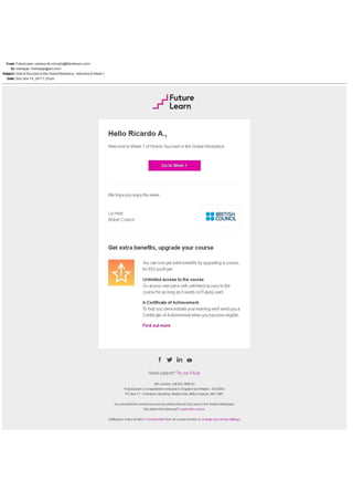 British council: 3 courses