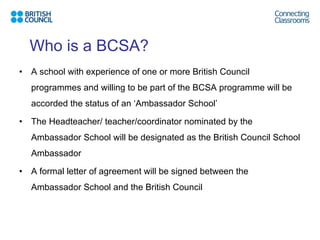 British Council School Ambassador Programme | PPT