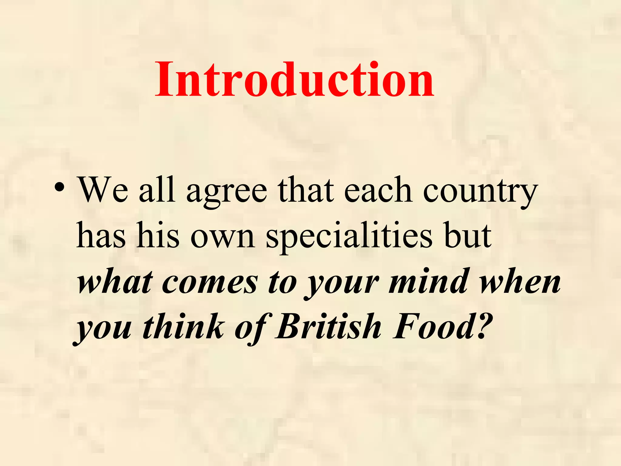British food and drink | PPT