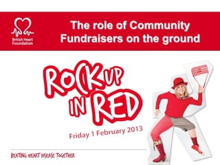 The role of Community
Fundraisers on the ground
 