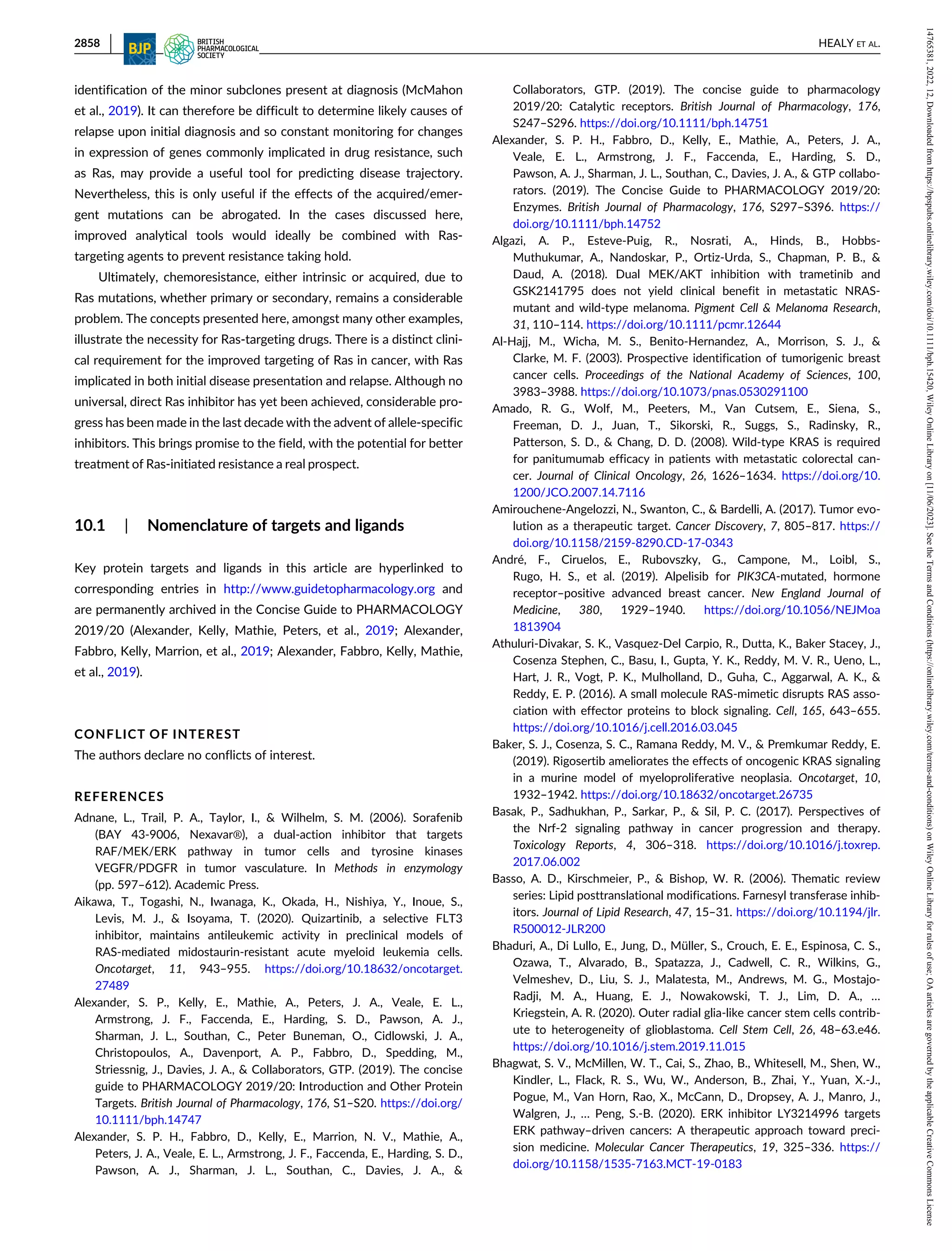 British J Pharmacology - 2021 - Healy - The importance of Ras in drug ...