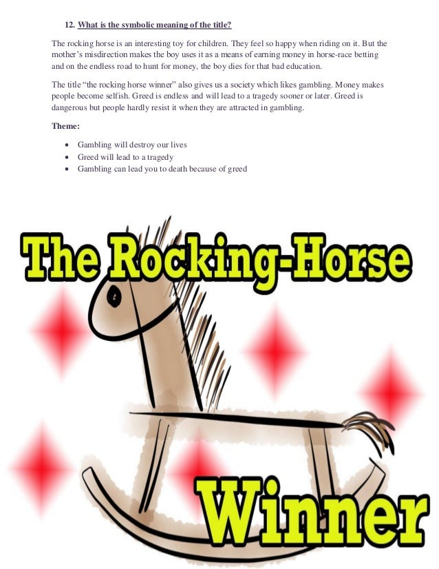 The Rocking Horse Winner Worksheet
