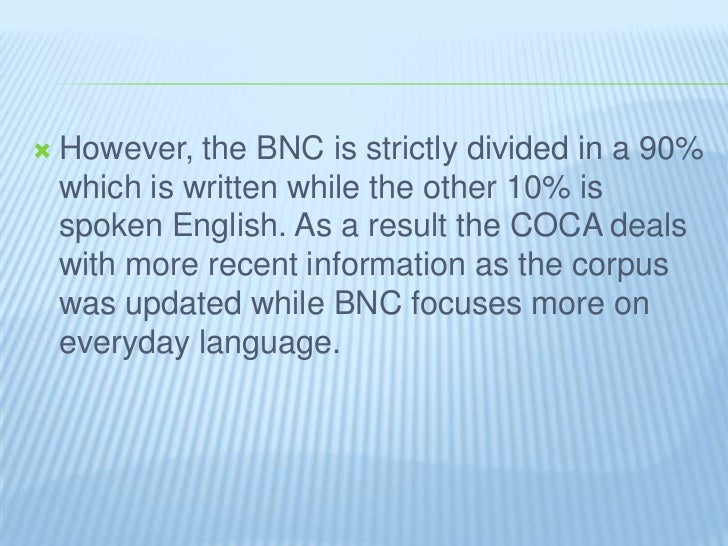 British national corpus British national corpus
