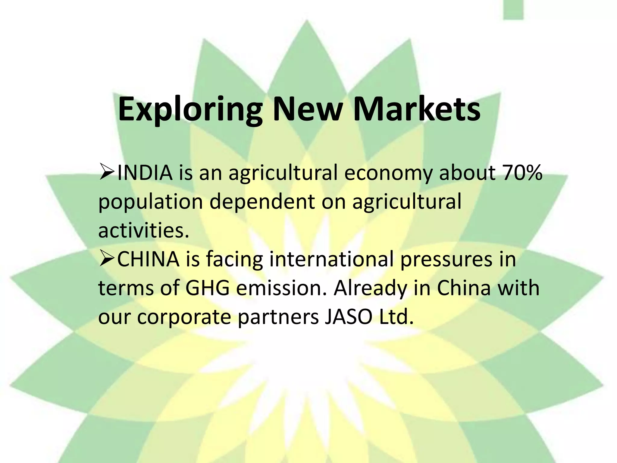 IRRIGATION PUMPS POWERED BY SOLAR ENERGYDuring 2003, Tata BP Solar installed 1000 Solar Water Pumping Systems, in Punjab alone. Similar success stories are taking shape in Tamil Nadu, Kerala and Bihar too.