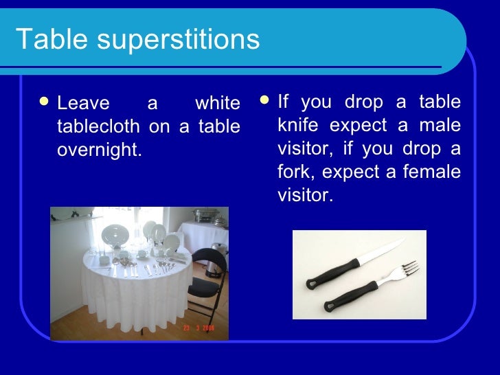 What is the superstition for dropping a fork?