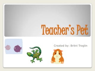 Teacher’s Pet Created by: Britni Troglin 