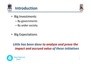 • Big Investments
– By governments
– By wider society
IntroductionIntroduction
• Big Expectations
Little has been doneLitt...