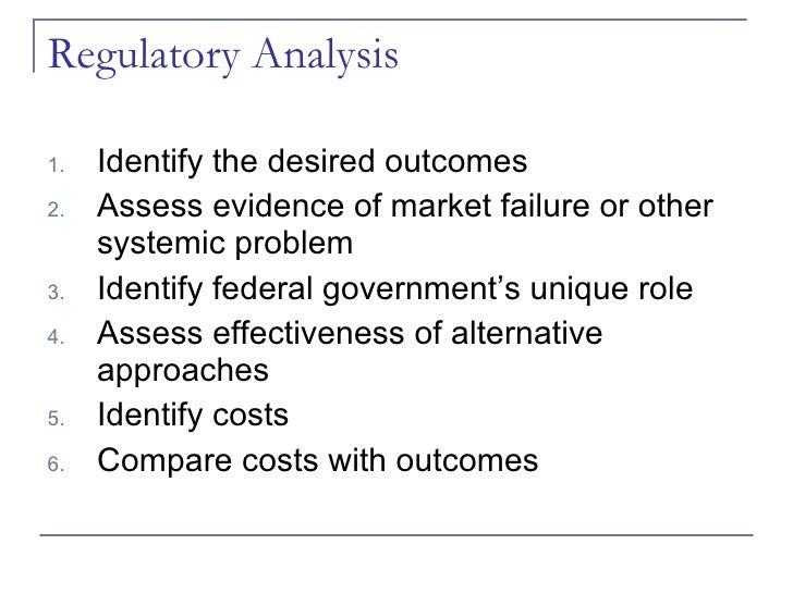 Regulatory Analysis and Performance Management
