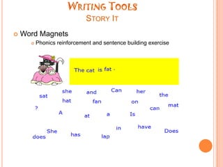 Writing ToolsStory ItWord MagnetsPhonics reinforcement and sentence building exercise