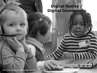 Digital Native /
Digital Immigrants

http://www.flickr.com/photos/ergonomic/3363073562

 