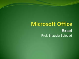 Excel
Prof. Brizuela Soledad
 