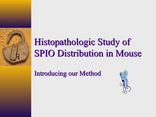 Histopathologic Study ofHistopathologic Study of
SPIO Distribution in MouseSPIO Distribution in Mouse
Introducing our MethodIntroducing our Method
 