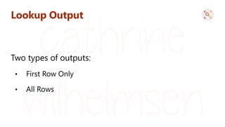 Lookup Output
 