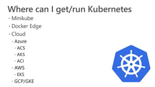 Where can I get/run Kubernetes
 
