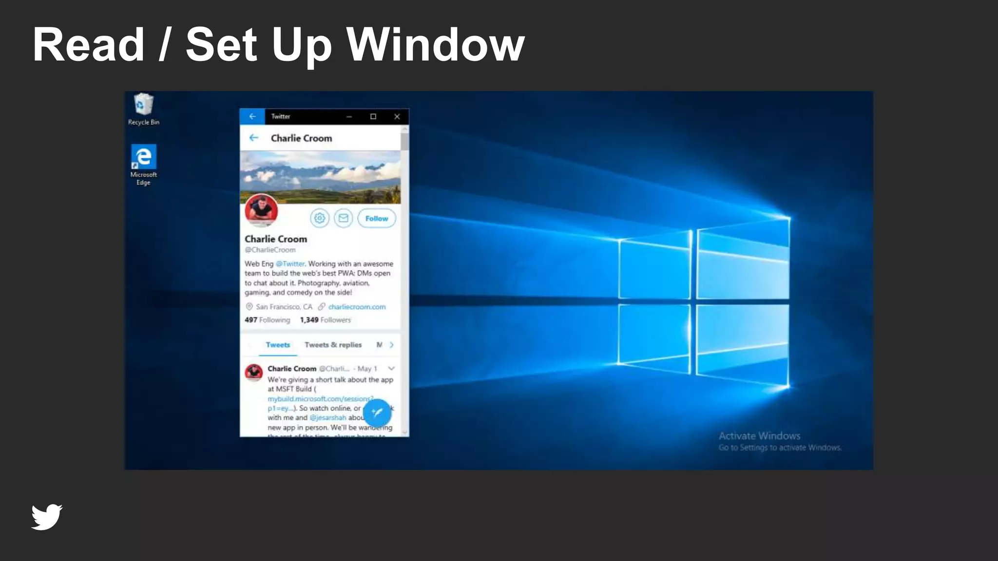 51
Read / Set Up Window
 