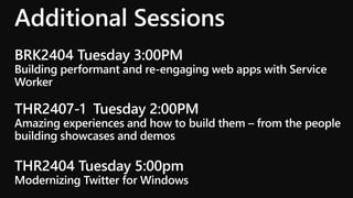 Building Progressive Web Apps for Windows devices