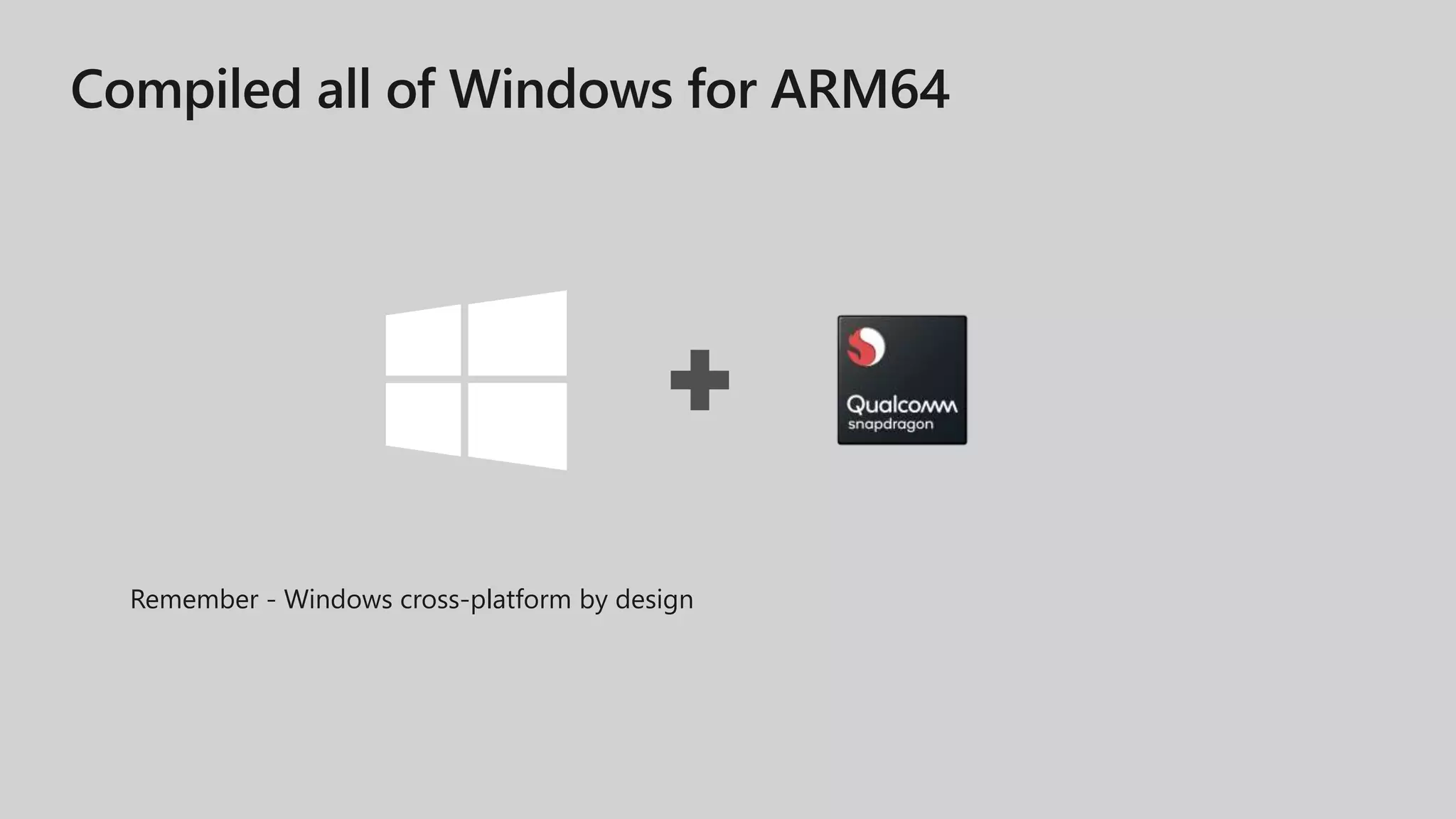 Remember - Windows cross-platform by design
 