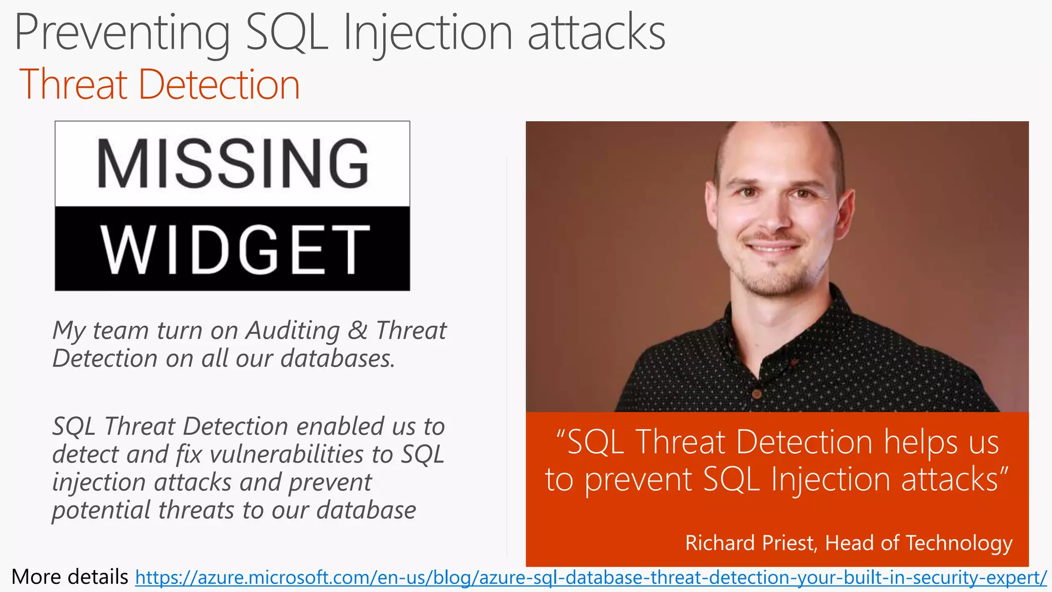 More details https://azure.microsoft.com/en-us/blog/azure-sql-database-threat-detection-your-built-in-security-expert/
 