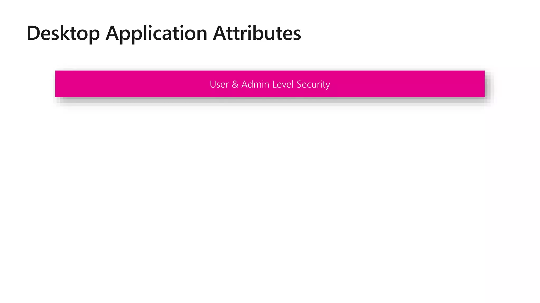 User & Admin Level Security
 