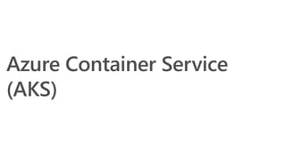 Azure Container Service
(AKS)
 